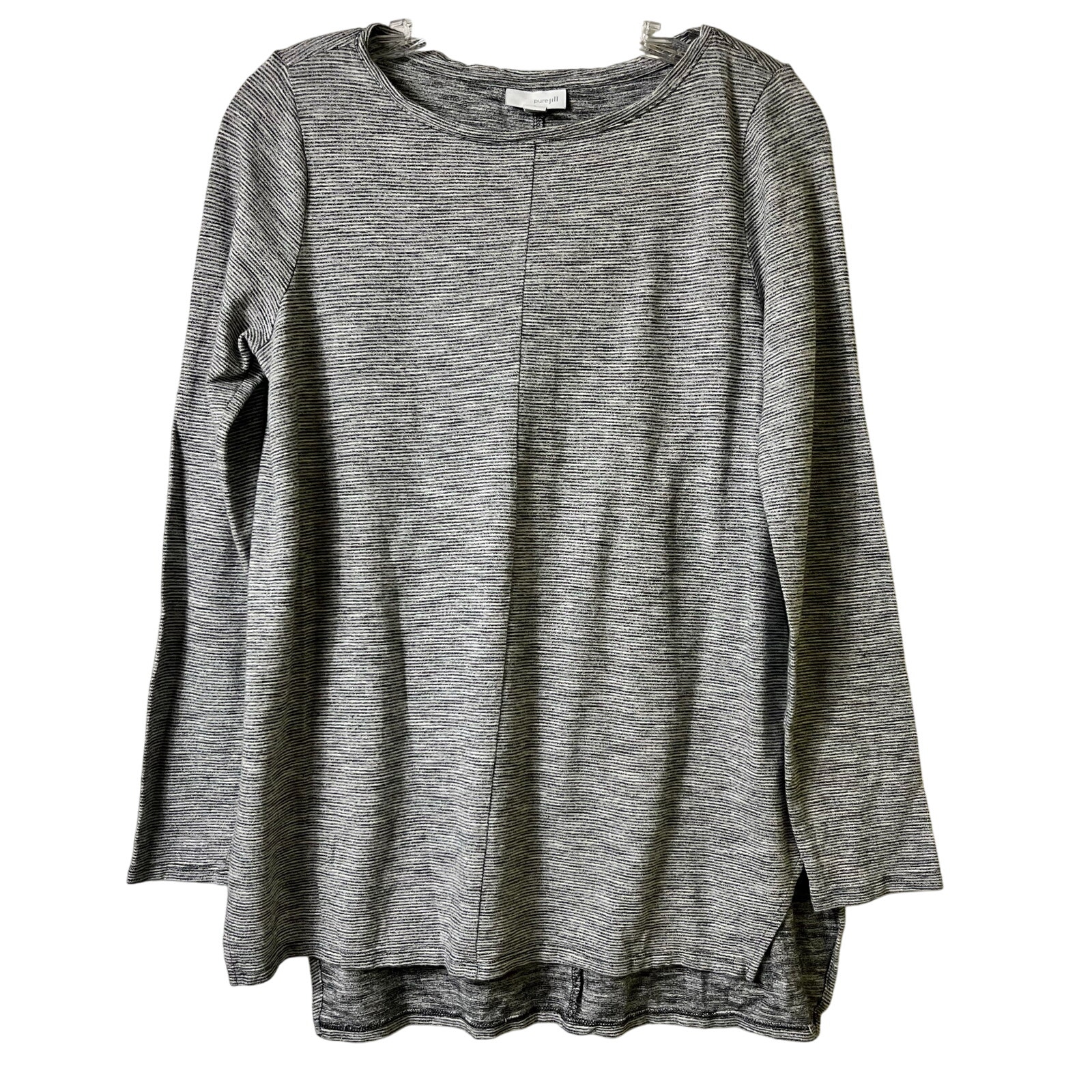 J Jill Long Sleeve Graytop / Tunic S 100% Cotton.(2658)